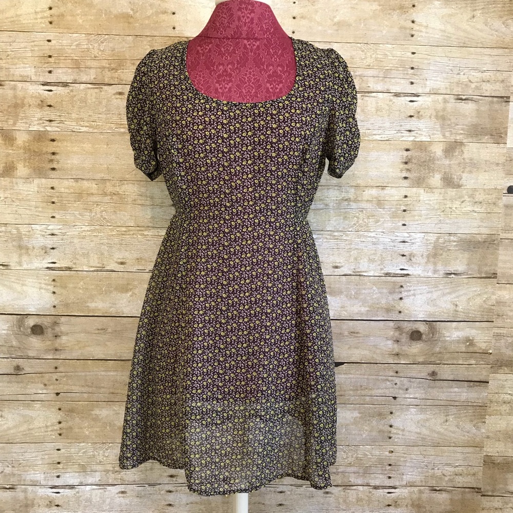 Pins and Needles sheer floral dress Sz M